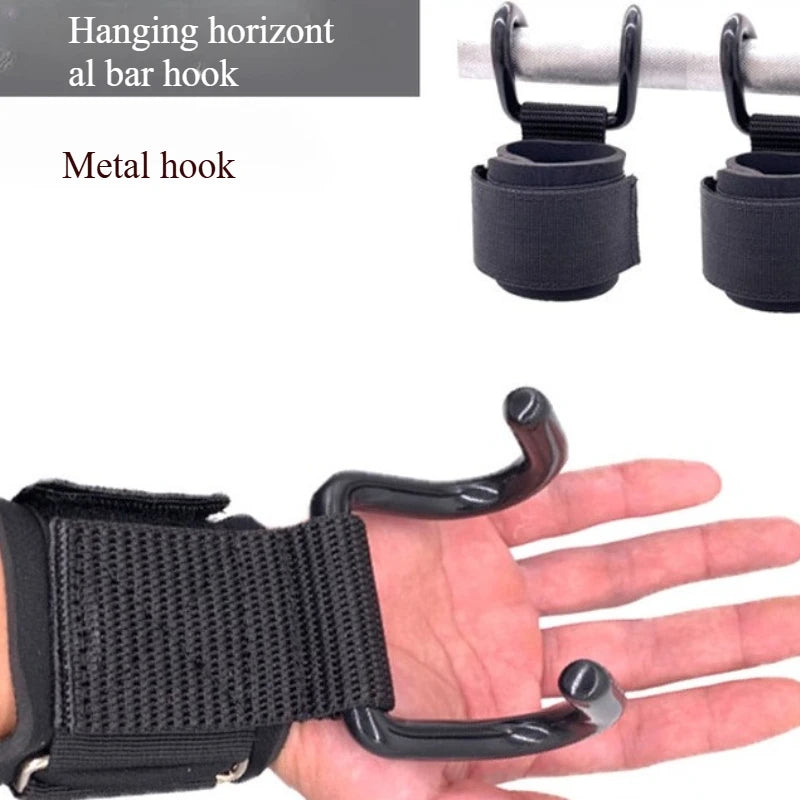 Heavy-Duty Weight Lifting Hook Grips with Wrist Wraps – Ultimate Support for Pull-Ups, Deadlifts &amp; Power Training