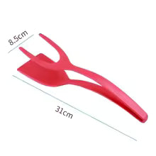 2-in-1 Silicone Cooking Tongs with Clip – Heat-Resistant Kitchen Tool