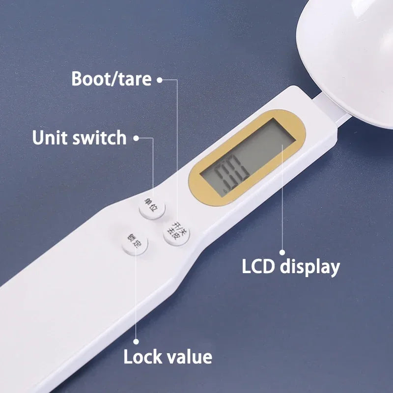 Digital Measuring Spoon Scale - 0.1-500g Precision Kitchen Scoop
