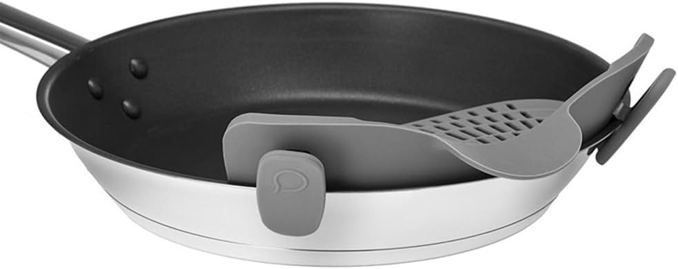 Universal Clip-On Silicone Pot Strainer – Heat-Resistant, Hands-Free Snap-On Colander for Easy Draining