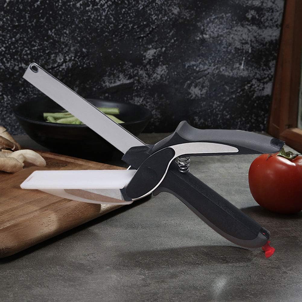 2-in-1 Stainless Steel Kitchen Scissors – Multifunctional Clever Cutter for Vegetables, Meat &amp; Fruits